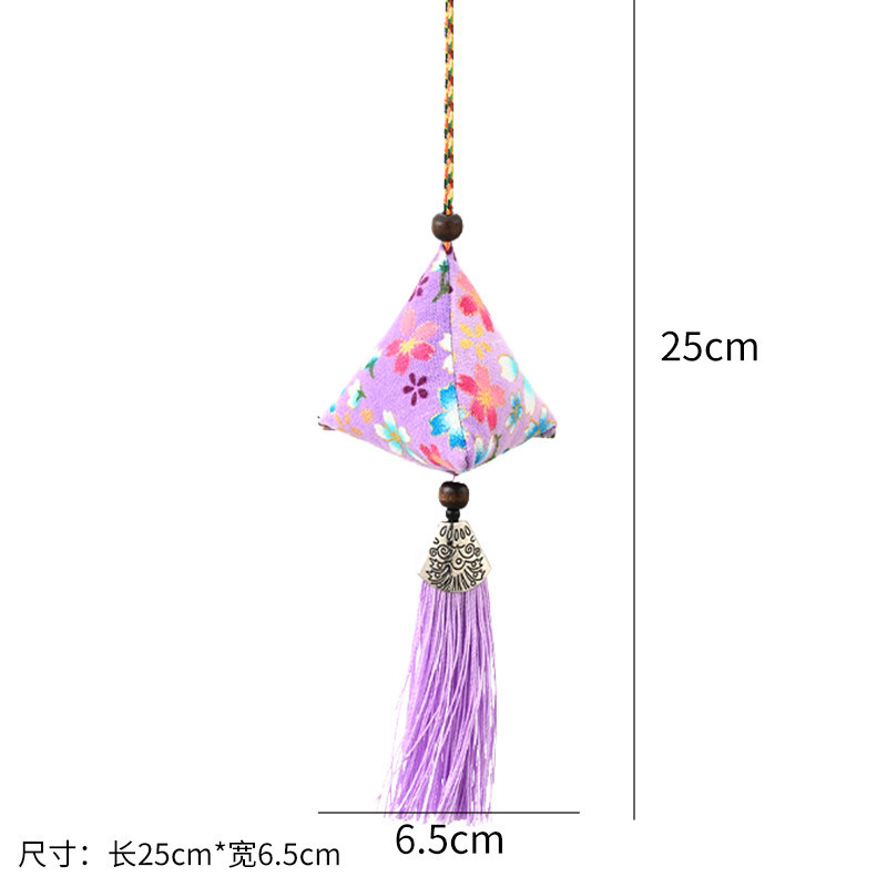 Fiesta del Dragón accesorios colgantes colgantes hechos a mano DIY material linterna de bambú cuerdas coloridas bolsas de incienso perfumadas escoba y coleta