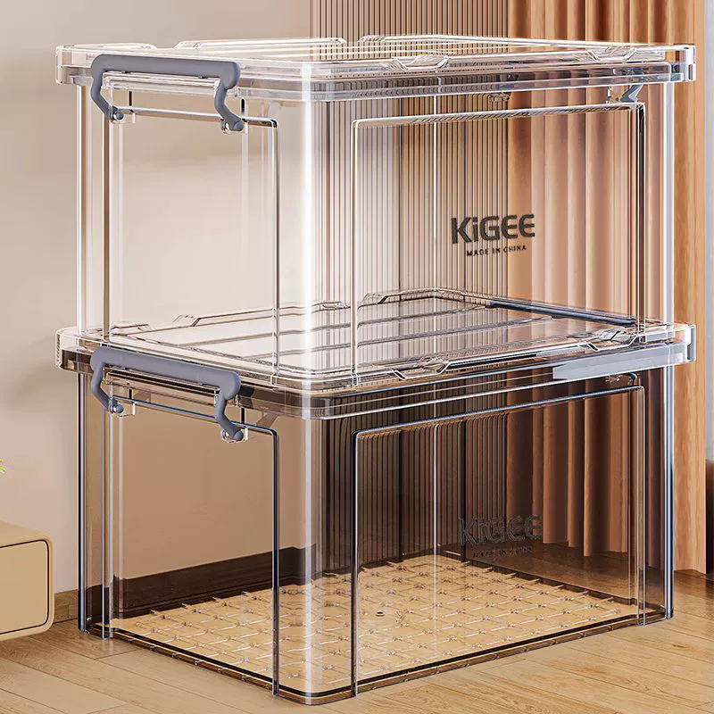 [Коллекция на 1890 человек] Прозрачный ящик для хранения, бытовой ящик для хранения одежды большой емкости, игрушечное одеяло, ящик для хранения в индустриальном стиле, разное