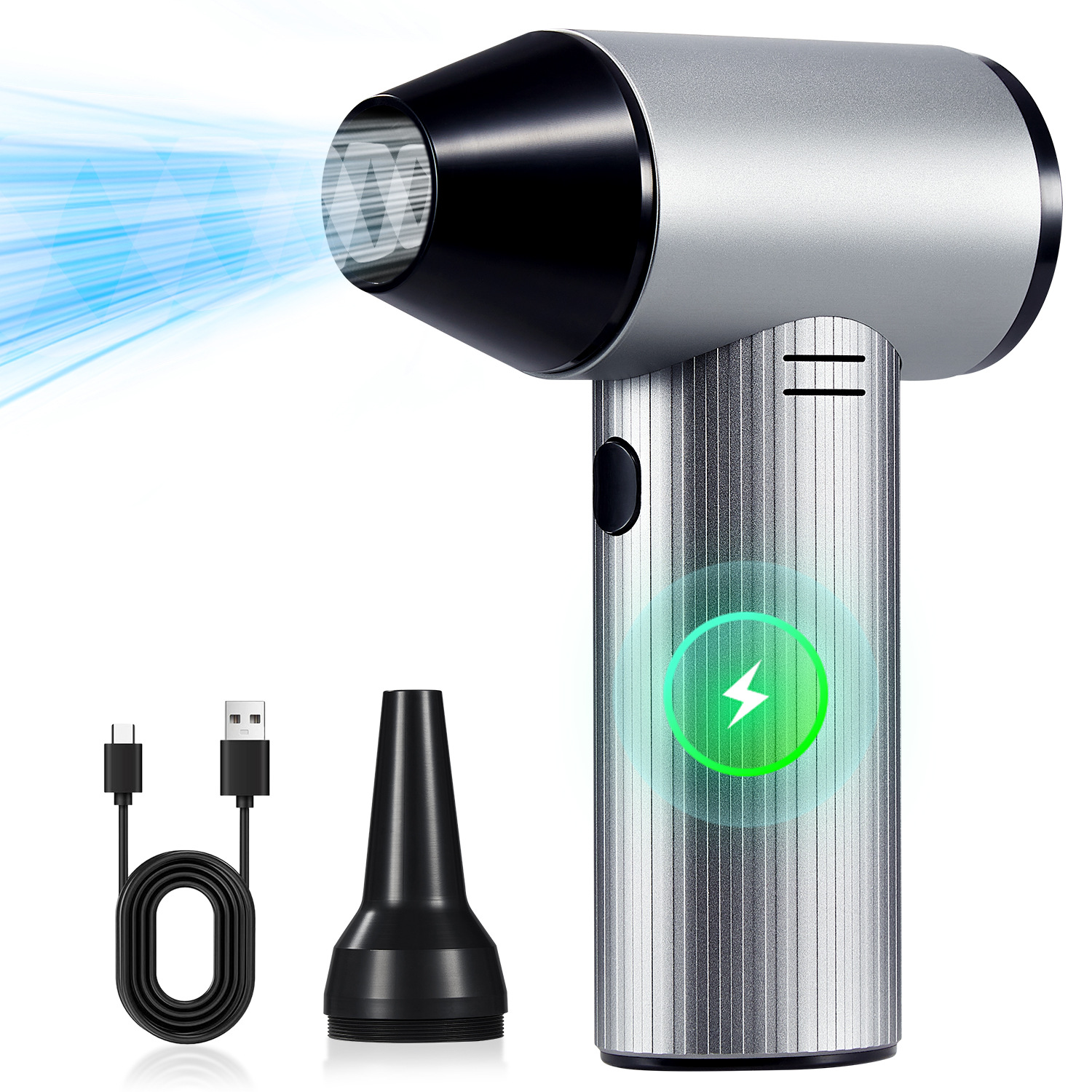 2025 nuevo ventilador violento de aleación de aluminio transfronterizo de alta velocidad portátil pequeño ventilador turbo ventilador portátil al por mayor