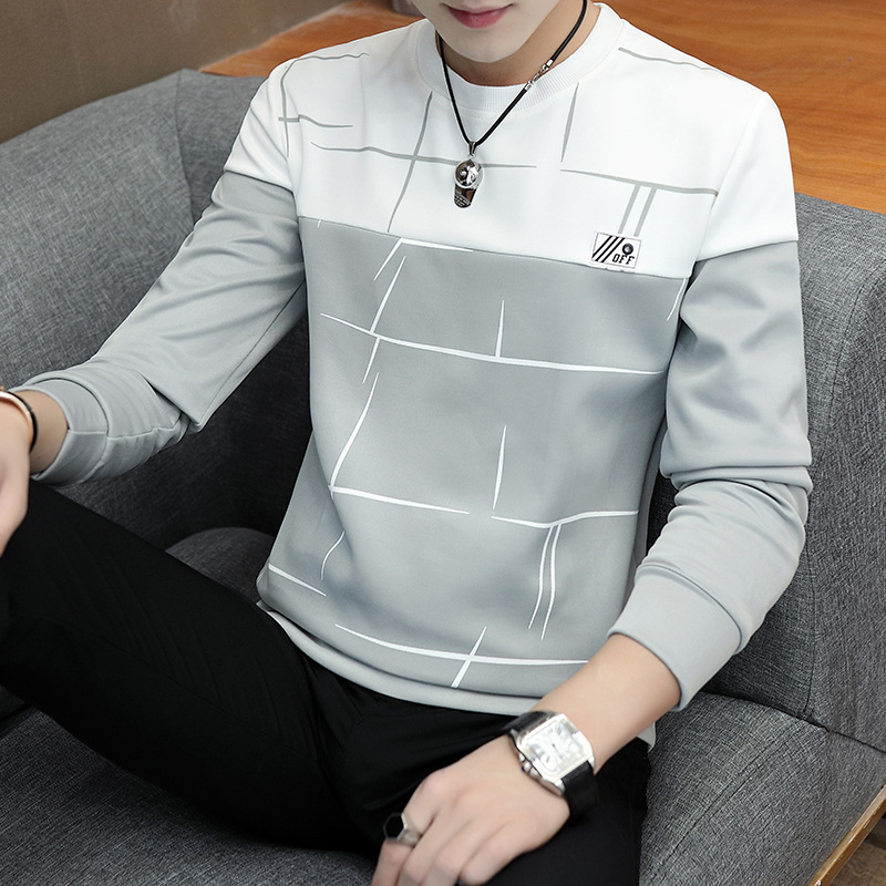 Net red round neck sweater 2021 new male...