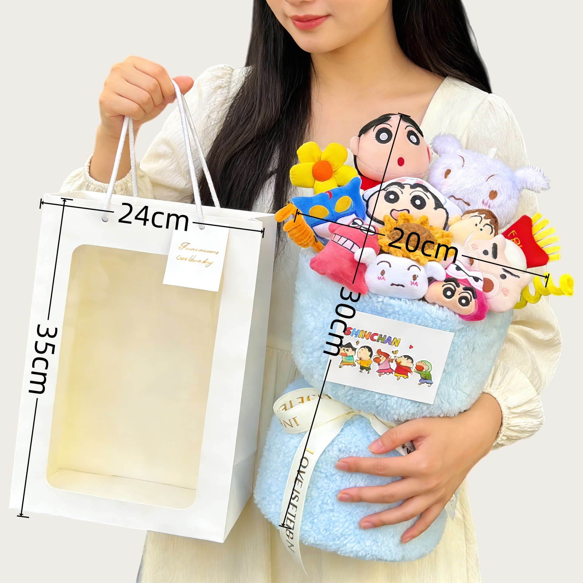 Big blue crayons, coloring book, postcard, bouquet