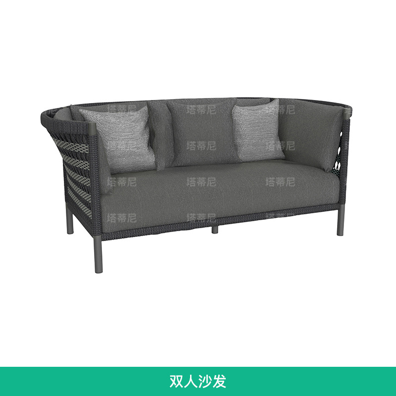 Ratán al aire libre sofá combinación diseñador creativo modelo Estilo nórdico jardín protección solar muebles image 7
