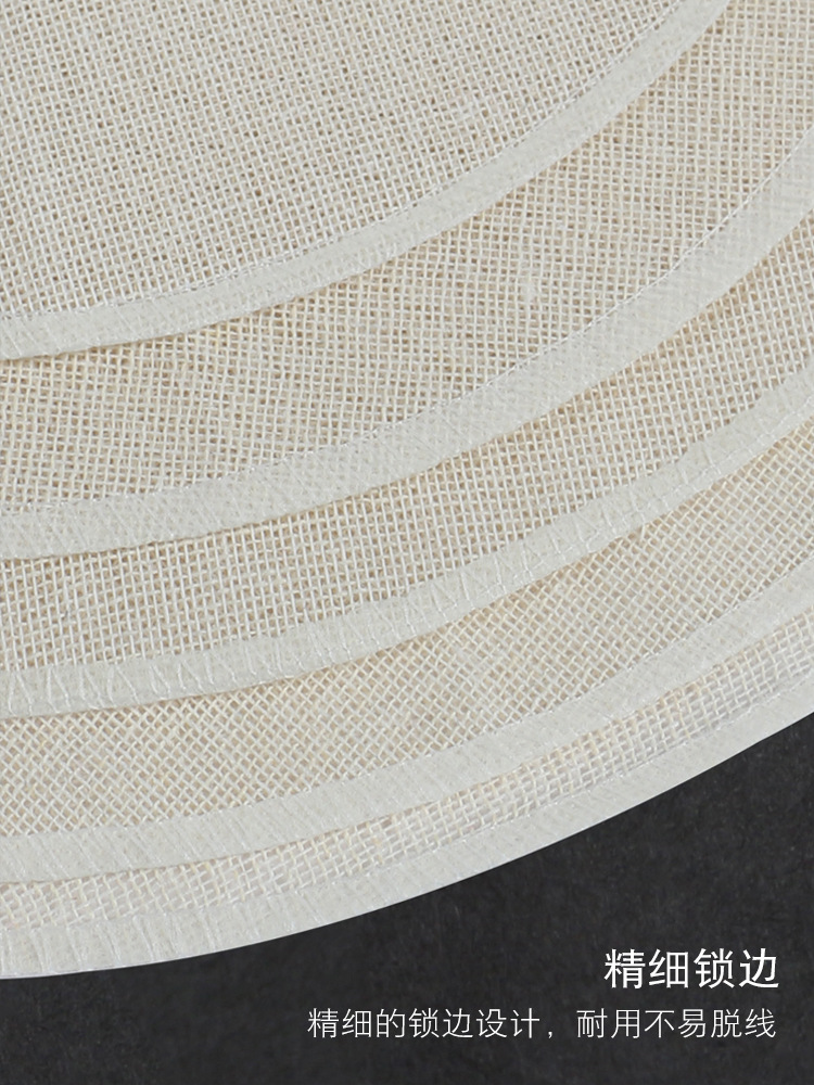 Household round pure cotton steamer cloth for steaming buns, non-stick steamer tray lining, pad for steaming buns, steamer cloth, steaming film cloth