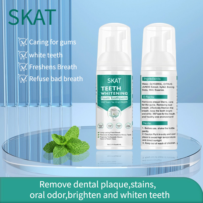 Full English SKAT Foam toothpaste cleaning teeth care fresh breath Foam toothpaste wholesale