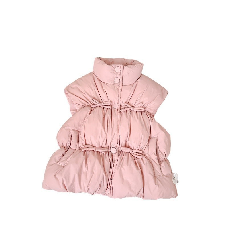 Chaleco de siete niñas de limón salado ropa de invierno nuevo estilo estilo occidental ropa exterior chaqueta de chaleco de algodón grueso ropa de abrigo abrigada para niños