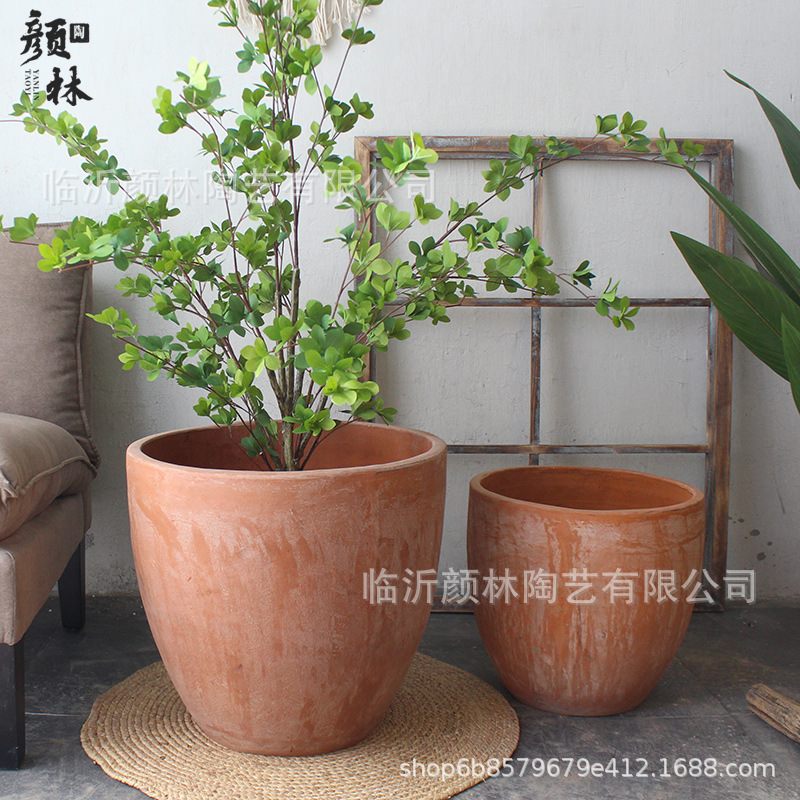 Cerámica rural americana comercio exterior maceta de exportación maceta romana naranja maceta de árboles maceta de cerámica maceta de cerámica maceta de cerámica gruesa maceta grande