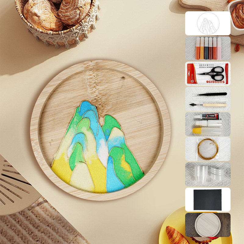 Materiales tradicionales hechos a mano Jintao Landiy pintura de esmalte novatos tazas esteras estudiantes activos cultura cultural inmaterial