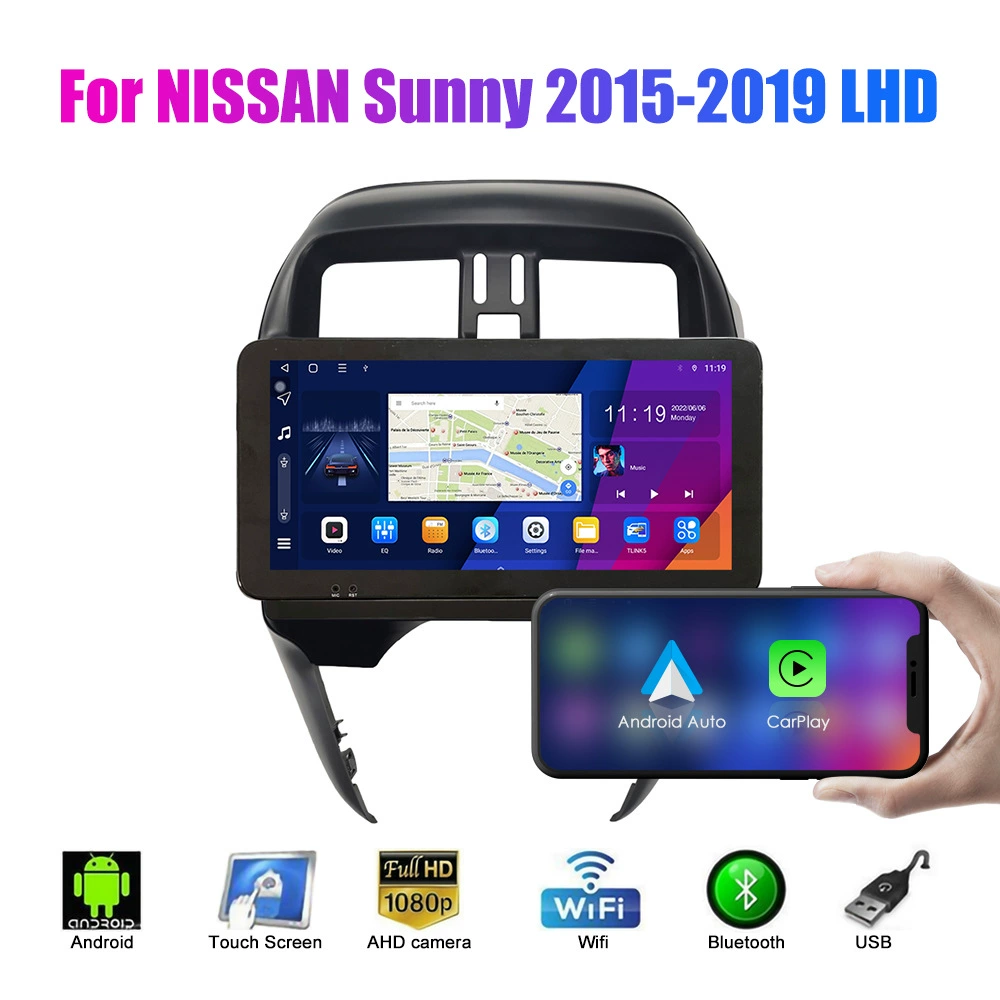 Подходит для Nissan Sunny 2015-2019 автомобильная навигация Android GPS камера заднего вида все в одном устройстве