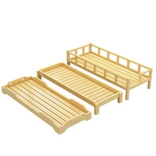 Free Shipping Kindergarten Bed Solid Wood Bunk Bed for Male and Female Primary School Students Early Education Care Class Children's Nap Simple Bed