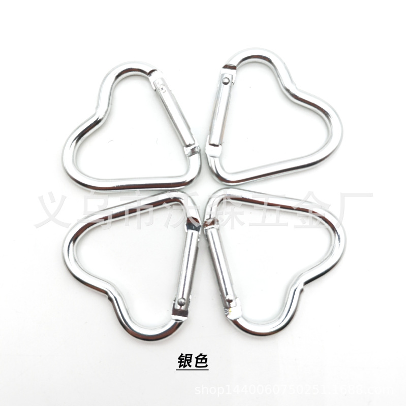 卸売りアルミニウム合金カラー愛登山ボタン45mmスポットスプリングフックバックパッククライミングボタン|undefined