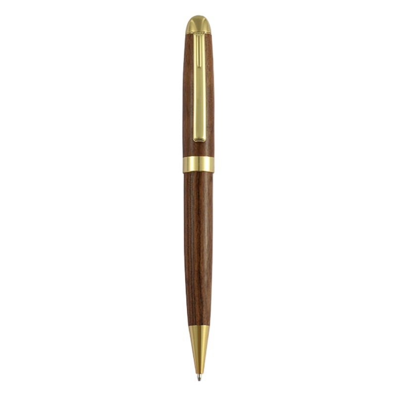 Wholesale Brass Sandalwood Ballpoint Pen Retro Rotating Medium Oil Pen High-Looking Teacher Student Office Creative Gift
