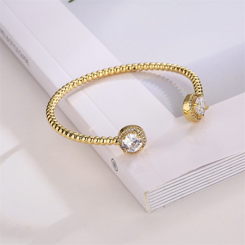 Fashion Star Snake Copper Zircon Bangle