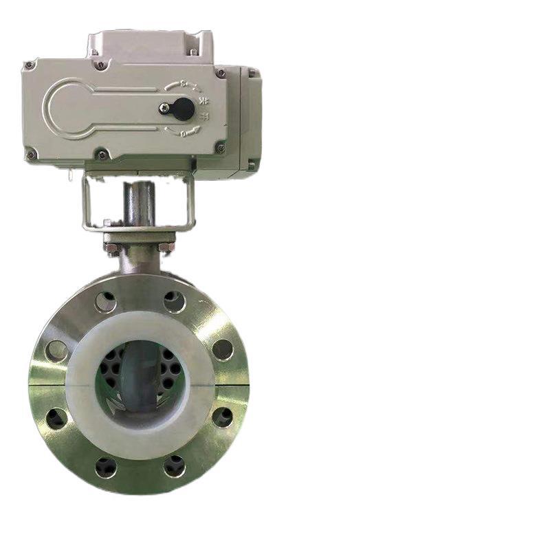 电动衬氟蝶阀法兰不锈钢耐腐蚀耐酸碱DN50天然气油品空气D941F46