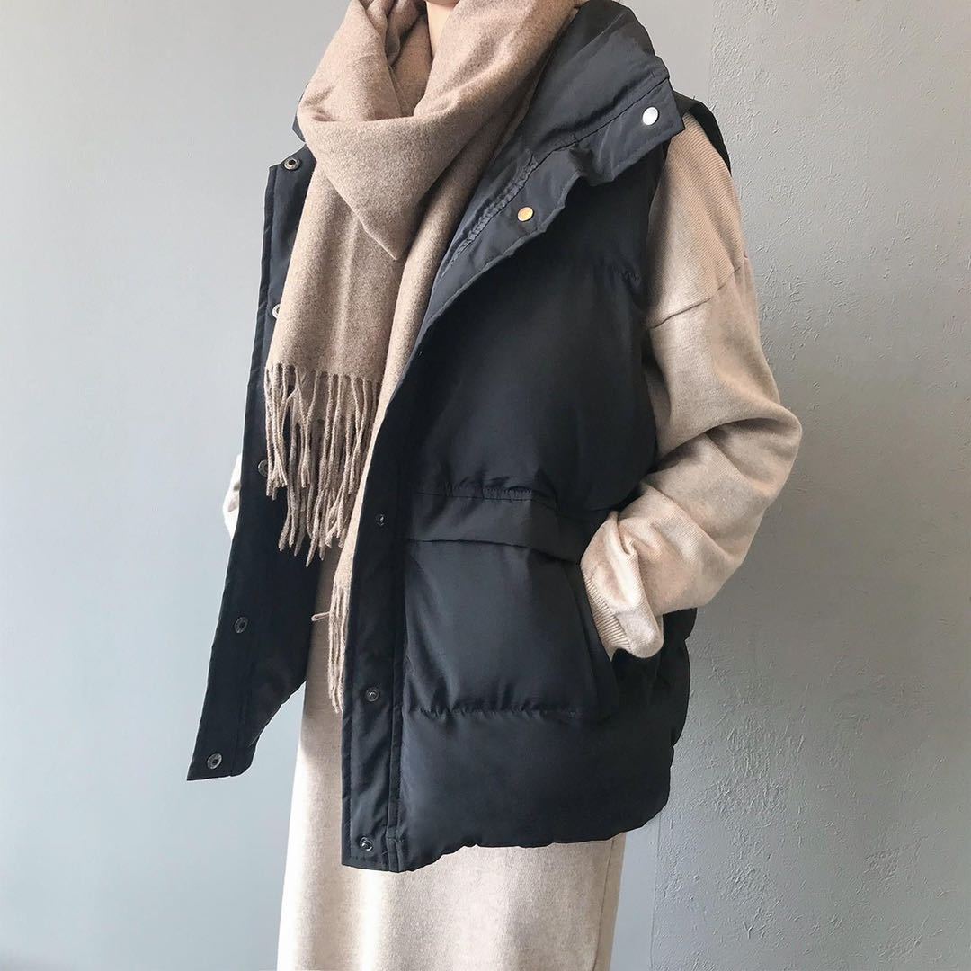 Chaleco Corto Holgado de Algodón con Plumón Estilo Coreano Otoño/Invierno 2025 para Mujer, Chaleco Versátil, Chaqueta Acolchada image 3
