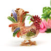 Enamel, metal jewelry, accessory, box, for luck, rooster