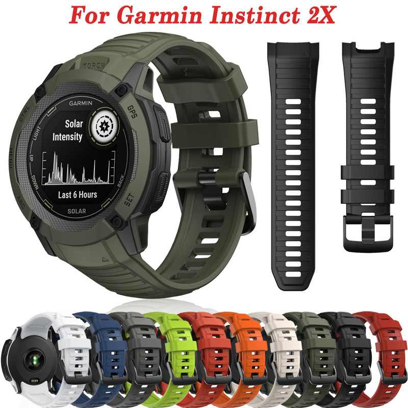 For Jiaming Garmin Instinct2X Strap Instinct Silicone Strap Stainless Steel Buckle Wristband Official