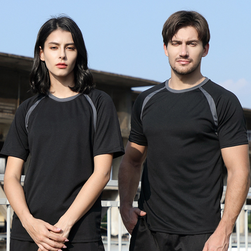 夏季速干运动广告衫 圆领T恤印字logo工作服男士户外短袖印制批发|ru