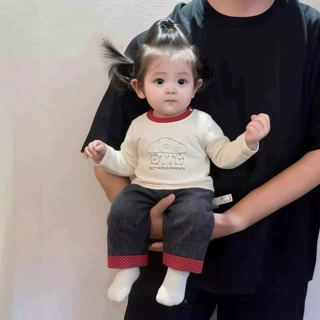 婴幼儿宝宝秋装2026新款小月龄女宝宝长袖牛仔套装韩系洋气两件套
