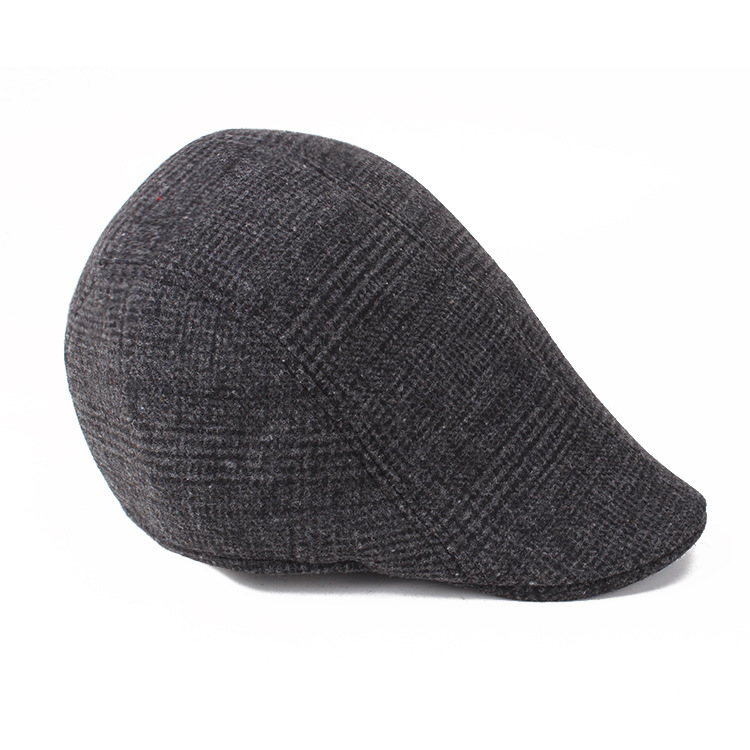 Otoño y invierno gorra de lengua de pato gran placas de la boina de la cabeza gorra de hombre de mediana edad gorra abuelo gorra de invierno