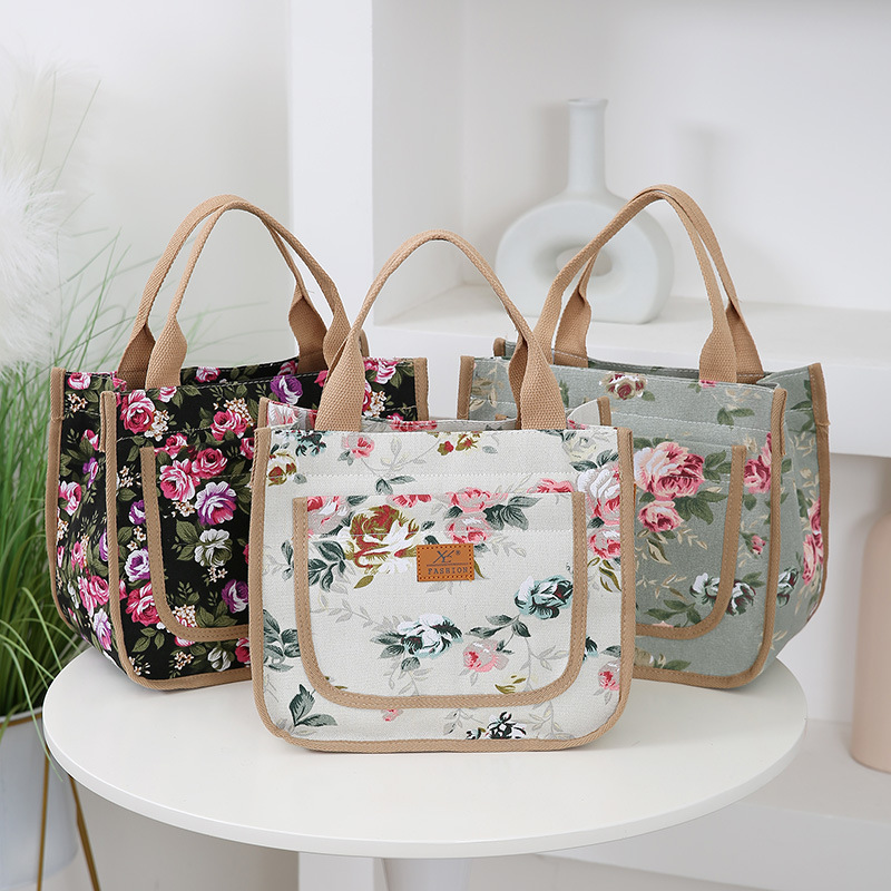 New Fashion Simple Handbag Ethnic Style Work Casual Portable Bag Wholesale Mommy Bag Canvas Large Bag New Fashion Simple Handbag Ethnic Style Work Casual Portable Bag Wholesale Mommy Bag Canvas Large Bag