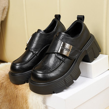 乐福鞋2024秋季新款增高厚底女鞋软底潮流百搭精致小皮鞋女单鞋子
