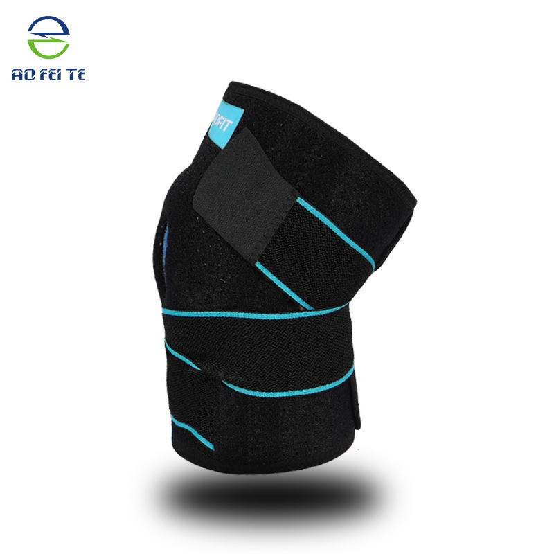 专业运动护膝护髌骨防撞护腿加压健身登山绑带篮球护膝男款骑行