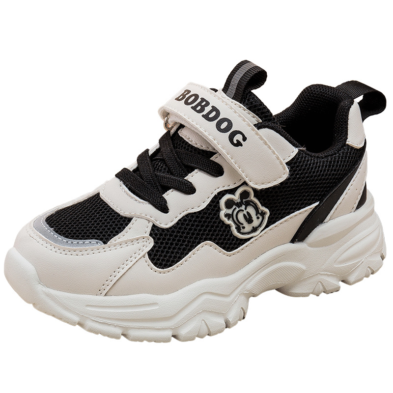 Bobdog/ボブドッグ 耐摩耗性、快適、カジュアル、軽量、お父さん靴、スポーツシューズ、中型および大型の子供用通気性カジュアルシューズ