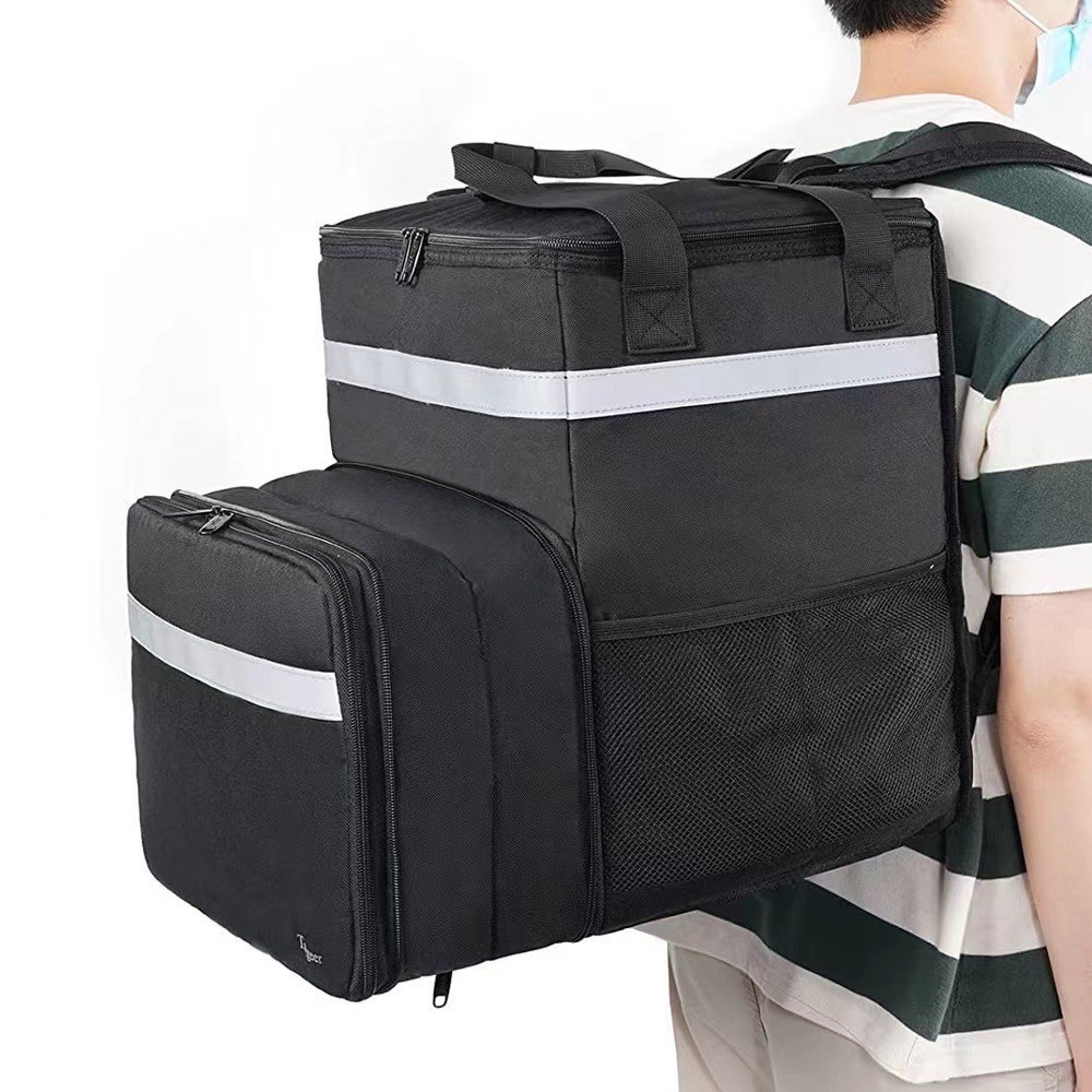 Insulated Backpack, Insulated Food Box, Expandable Insulated Pizza Bag, Insulated Bag, Waterproof Delivery Box, Large Capacity