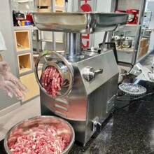 哈瑞斯商用大圆盘式32型电动台式绞肉机出口款大功率不锈钢绞馅机