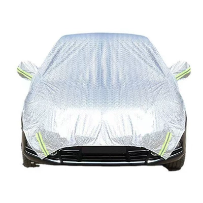 Car half-cover car cover, all-season heat-insulating sunshade, silver half-front windshield cover with thickened aluminum film, car roof cover (Car clothing) - increase-the-half-cover-sedanthree-box-car-universal