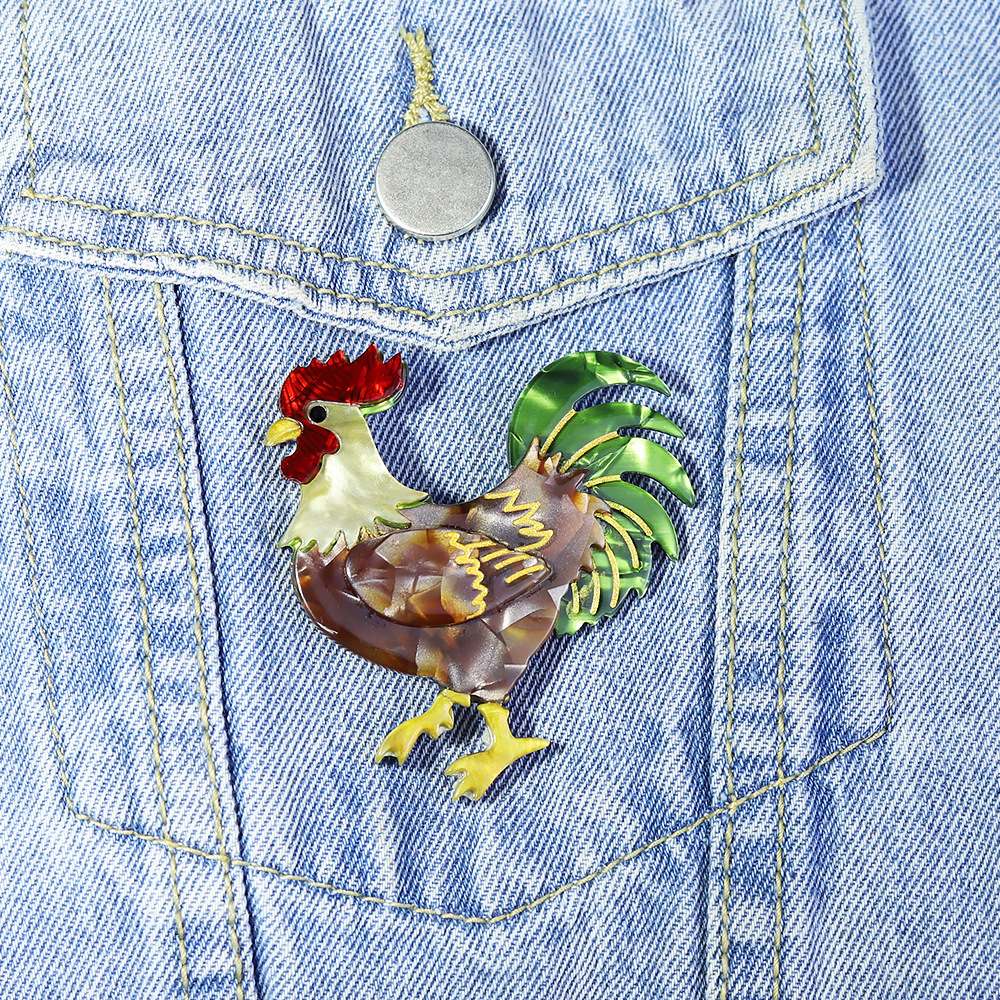 Simple Style, Classic Style Style Simple Style Classic Style Pin Cock Arylic Stoving Varnish Unisex Brooches