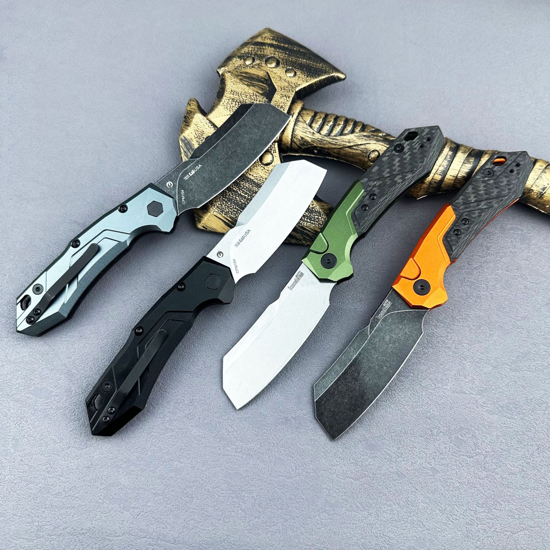 卡秀7850户外求生折叠刀露营野营户外刀随身便携防身折刀家用小刀