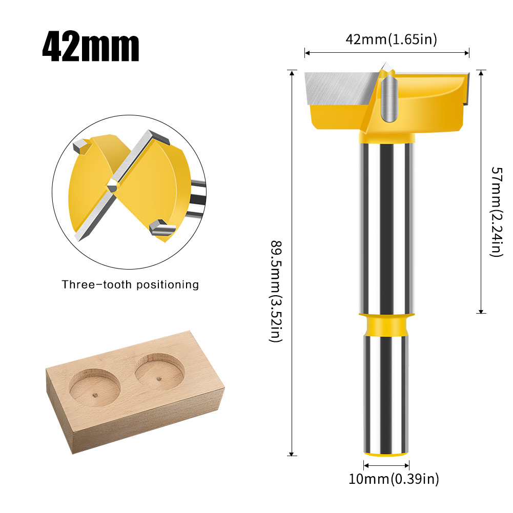 Profesional madera agujero abridor 15-100mm mano taladro madera escariado bisagra aleación madera de plástico