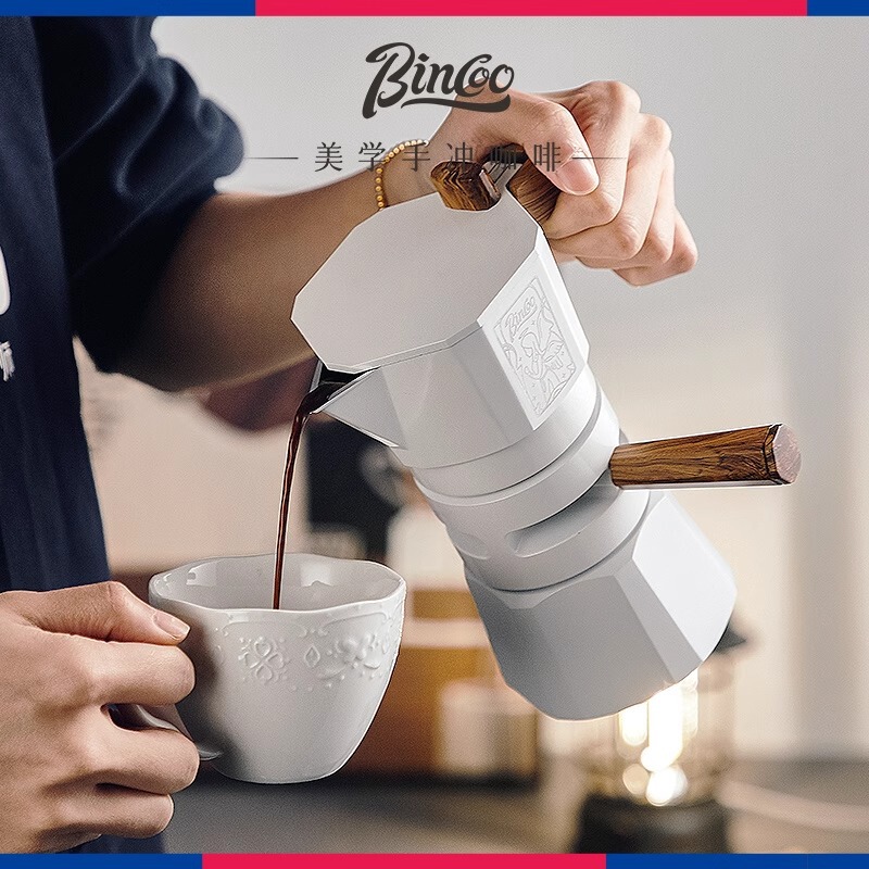 Bincoo Double Valve Constant Temperature Moka Pot Concentrated Heating Temperature Control Extraction Espresso Set Home Outdoor Camping Style Bincoo Double Valve Constant Temperature Moka Pot Concentrated Heating Temperature Control Extraction Espresso Set Home Outdoor Camping Style