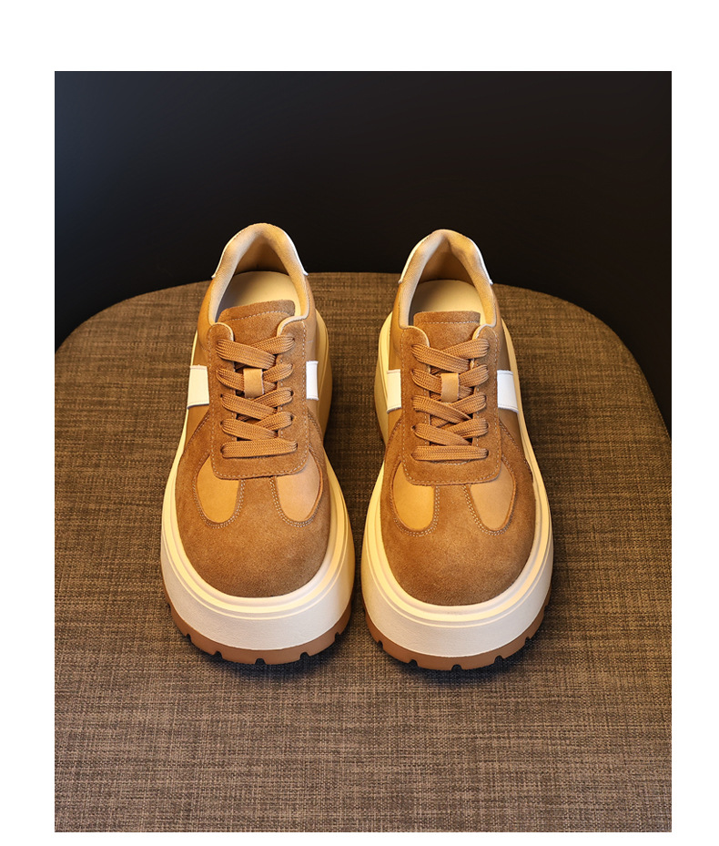 Giày thể thao nữ đế dày nâng chiều cao, sneaker chunky đế bánh mì mềm — màu đen chi tiết 19