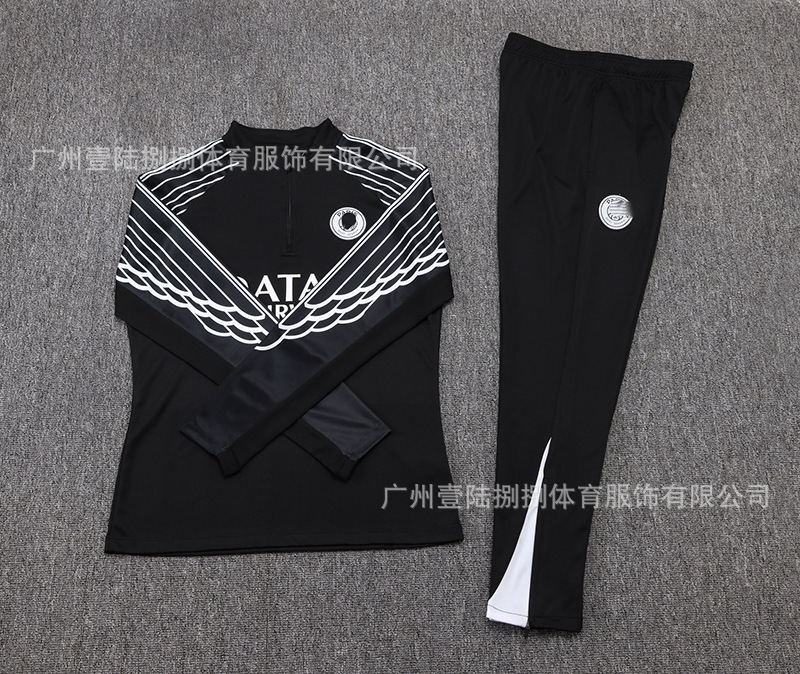 2526新款足球服巴黎皇马阿森纳拜仁长袖半拉训练服一件批发|undefined