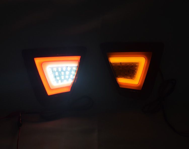 Suitable for 14-15 New Fit Modified Special Rear Bumper Light Led Rear Fog Light Brake Light Warning Light Fit Tail