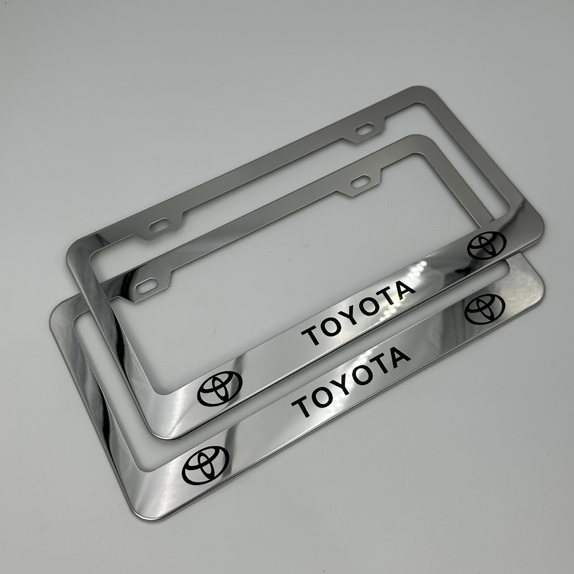 Cross-Border Supply of American Standard Stainless Steel License Plate Frames, Thickened Universal License Plate Frames, Factory Wholesale Only