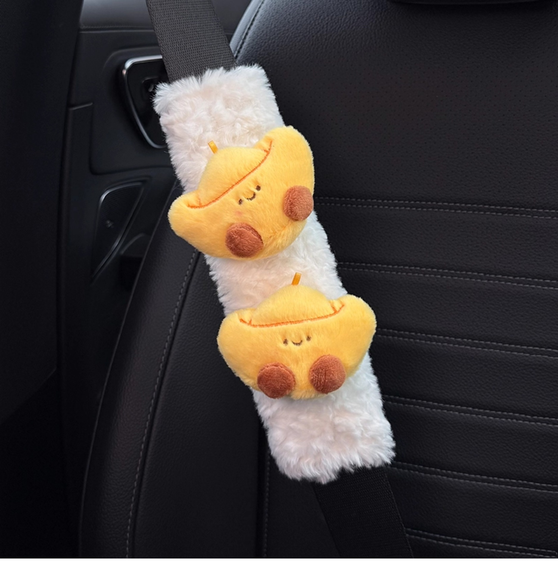 Get Rich Quickly Car Seatbelt Shoulder Pads Decorative Anti-Wear Clothing Cute High-End Feel Creative for Women a Pair for Couples