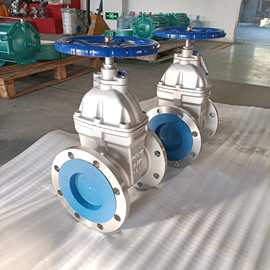 Z45X-16P  DN65手动不锈钢材质软密封法兰暗杆闸阀图片