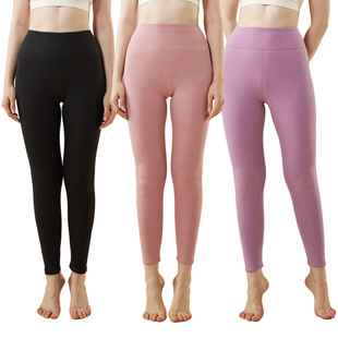 Snow Zhongfei ladies warm pants double knee pads autumn and winter abdominal body shaping warm high waist pants leggings wholesale