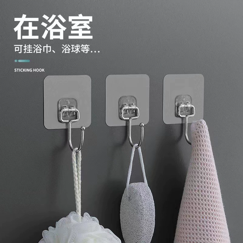Липкий Крючок Прочный клейкий крюк без перфорации бесшовный несущий клей прозрачный кухонный настенный крючок прочная Настенная Наклейка