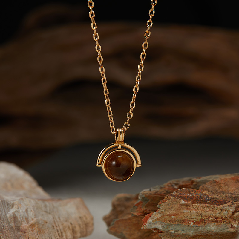 1 Piece Quantity 925 Sterling Silver Moonstone Agate Geometric Pendant Necklace