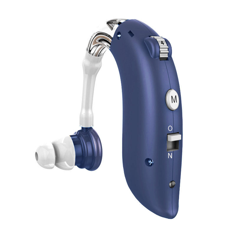 Audífono Retroauricular, Versión en Inglés Internacional, Reducción de Ruido Ajustable por USB, Batería de Larga Duración, Auriculares Inalámbricos para Personas Mayores con Pérdida Auditiva, Personalizable.