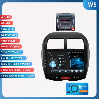 DVD Navigation – Suitable for Mitsubishi Jinxuan Android - type-a-464g-wifi4g-lte-version-8581a-carplay-eight-cores-10-inches-is-suitable-for-new-jinxuan-mitsubishi-asx-2010-2018