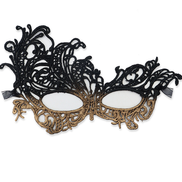 Amazon transfronterizo Halloween nuevos productos de color gradiente de encaje de Phoenix máscara de mitad de cara máscara de maquillaje de baile máscara TK