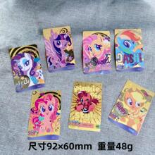 小马宝莉卡通手机贴足金999 20mg紫悦公主珍奇碧琪卡片贴收藏礼物