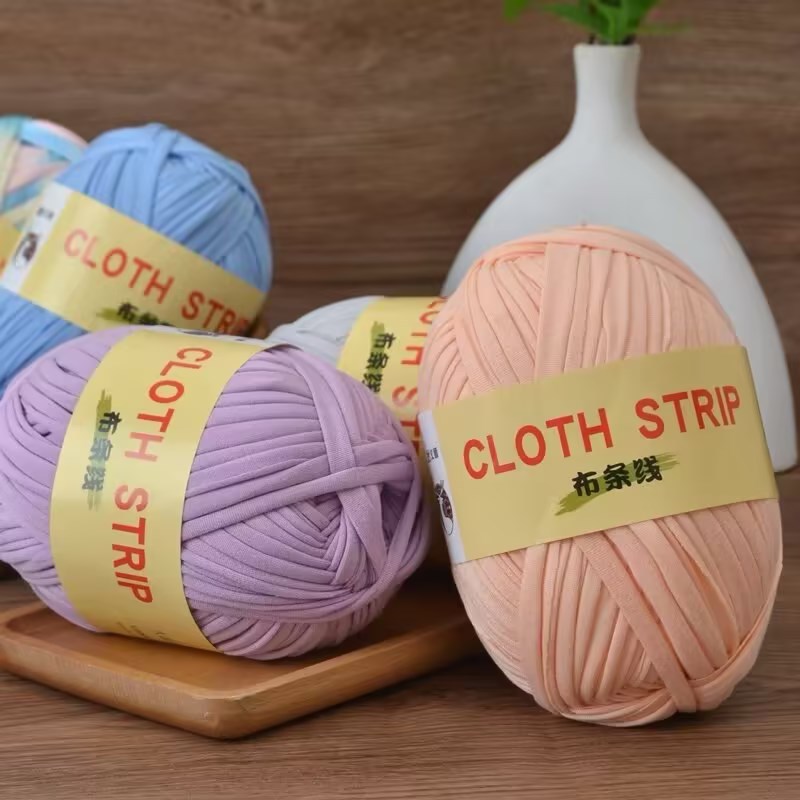 Gran gancho de línea de tela muñeca zapatillas de almacenamiento cesto cojín manta ganchillo DIY material casero tela gruesa trenzado