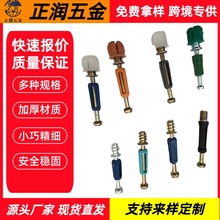 正润五金铁偏心轮板式家具三合一连接件快装杆狼牙定位自攻杆厂家