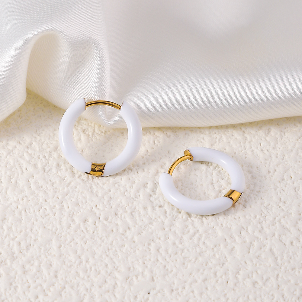 Women's Gender 1 Pair Simple Style Geometric Plating 201 Stainless Steel Earrings